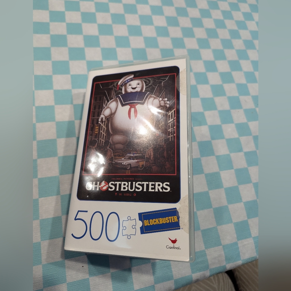Ghostbusters puzzle in blockbuster case 500 pieces.